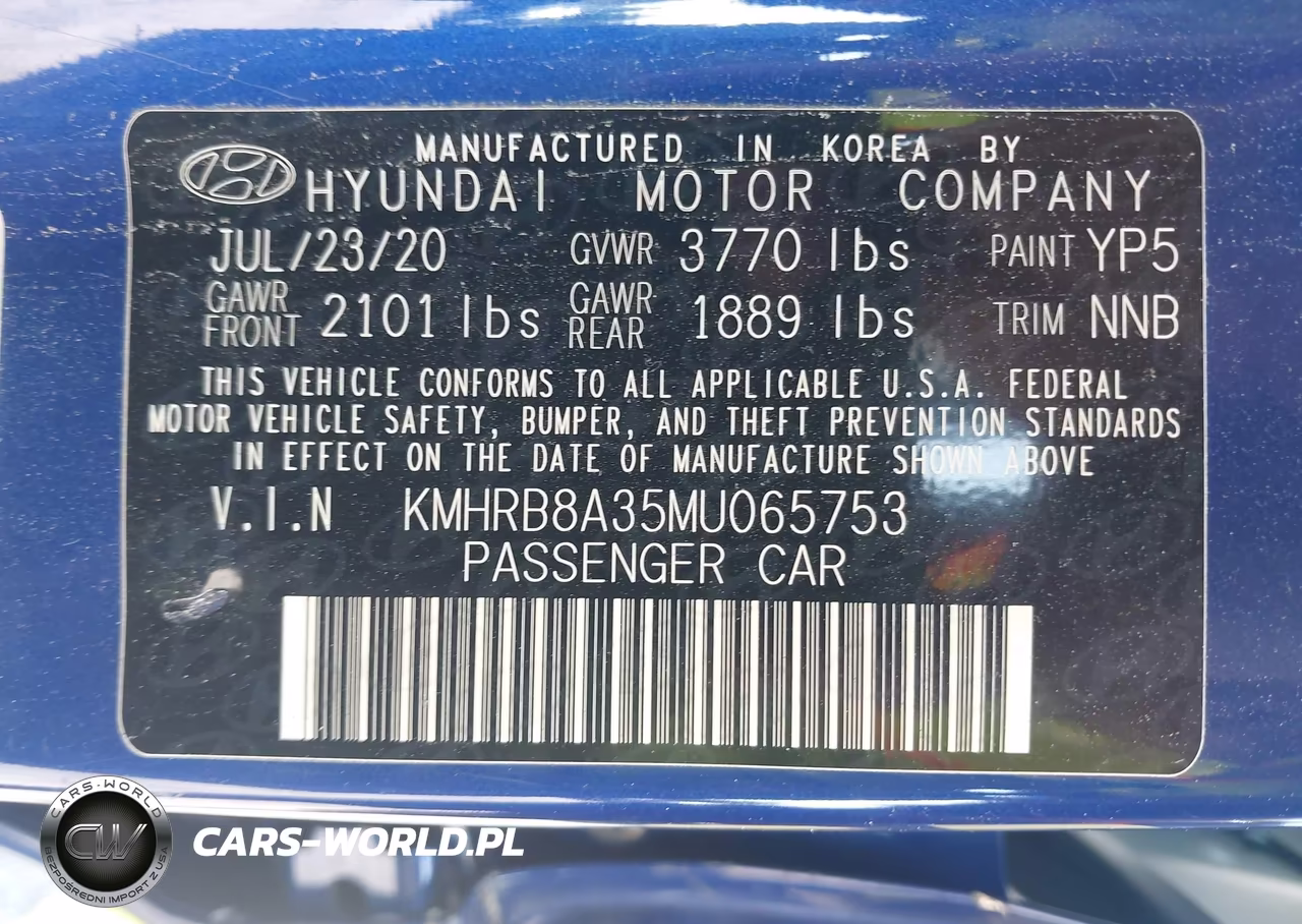 2021 Hyundai Venue Se VIN:KMHRB8A35MU065753 - 9
