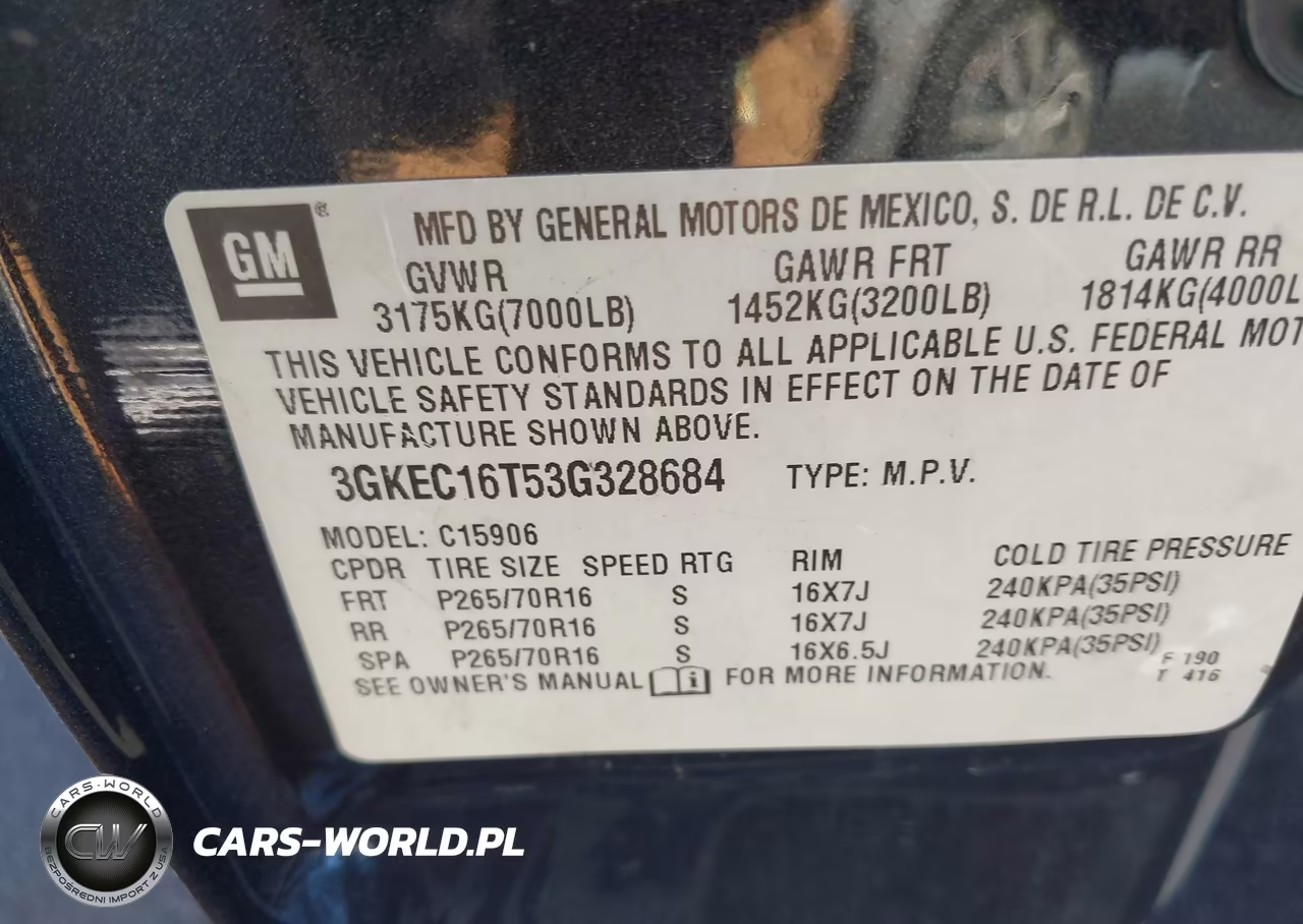 2003 GMC Yukon Xl 1500 Sle VIN:3GKEC16T53G328684 - 9