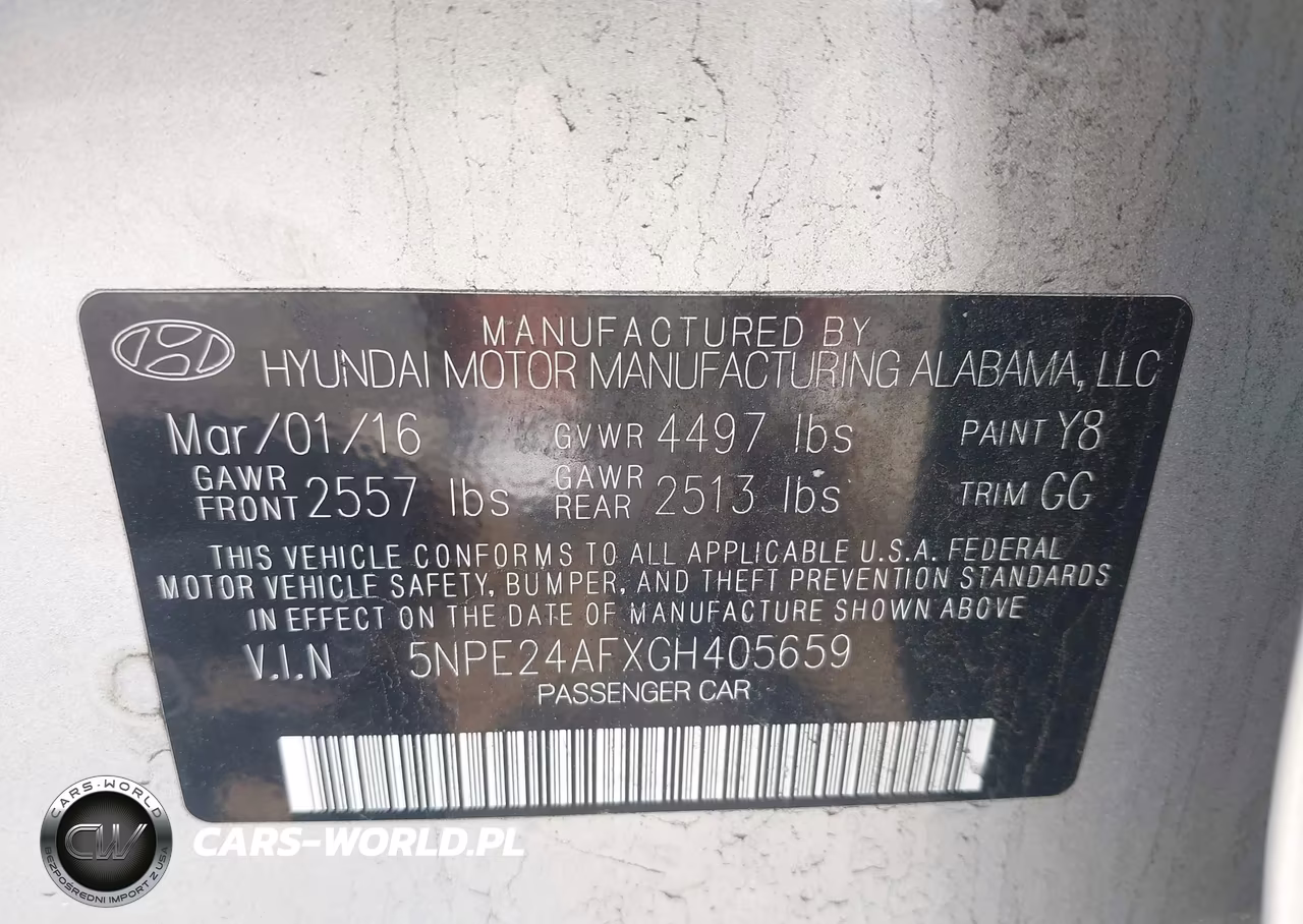 2016 Hyundai Sonata VIN:5NPE24AFXGH405659 - 9