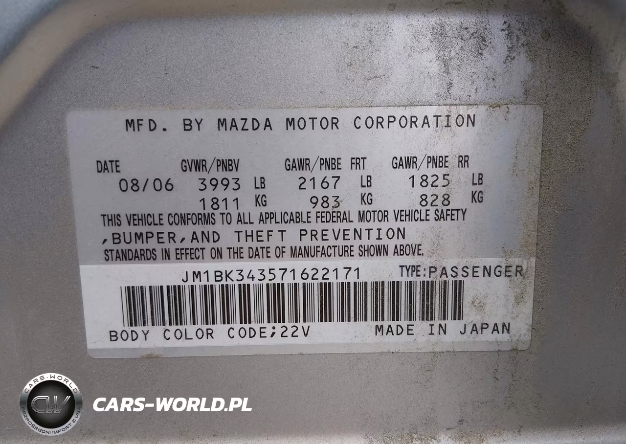 2007 Mazda Mazda3 S Touring VIN:JM1BK343571622171 - 9