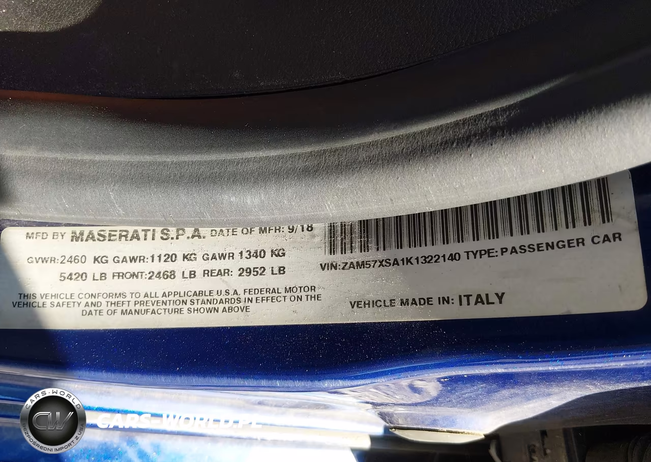 2019 Maserati Ghibli VIN:ZAM57XSA1K1322140 - 9