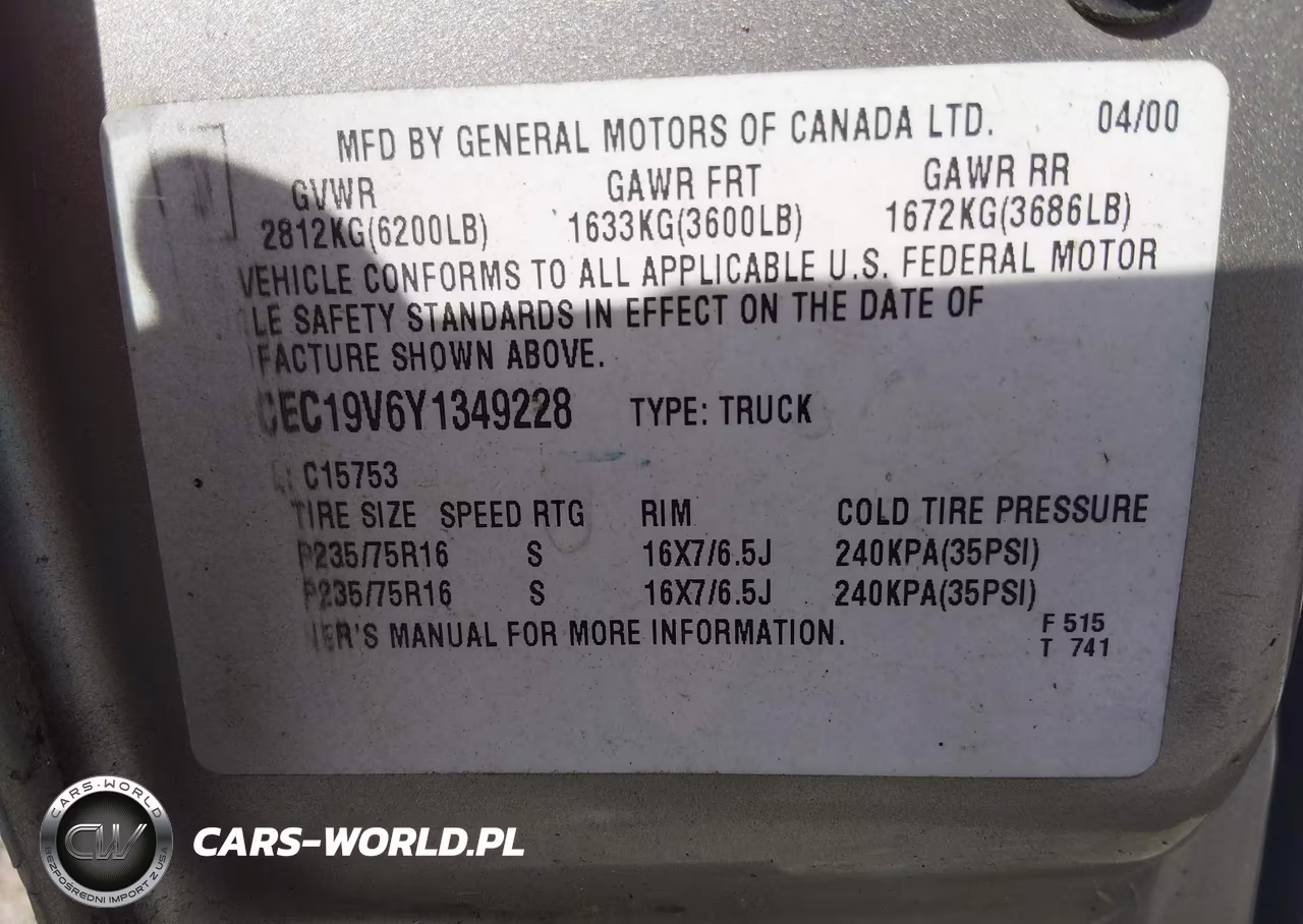 2000 Chevrolet Silverado 1500 Ls VIN:2GCEC19V6Y1349228 - 9