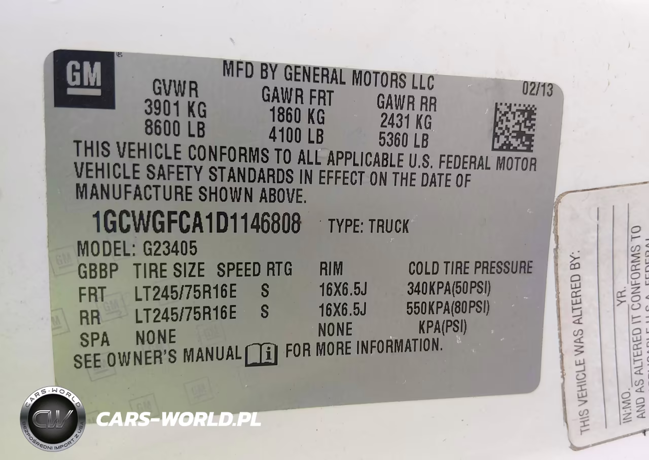 2013 Chevrolet Express 2500 Work Van VIN:1GCWGFCA1D1146808 - 9