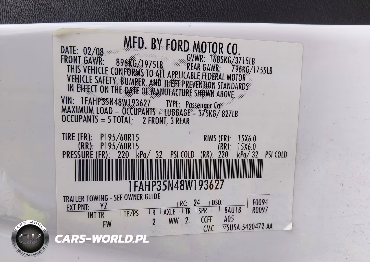 2008 Ford Focus Se-Ses VIN:1FAHP35N48W193627 - 9