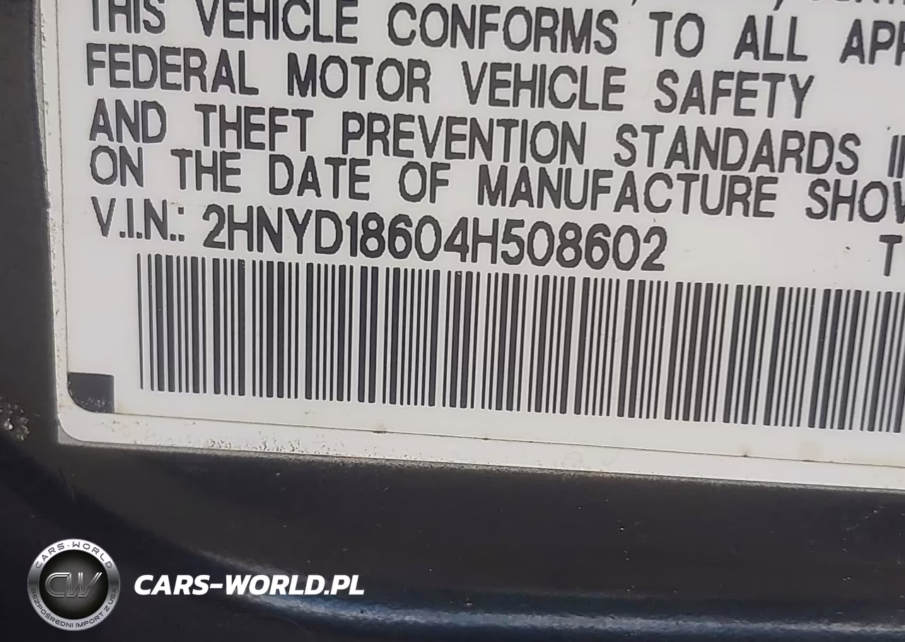 2004 Acura Mdx VIN:2HNYD18604H508602 - 9
