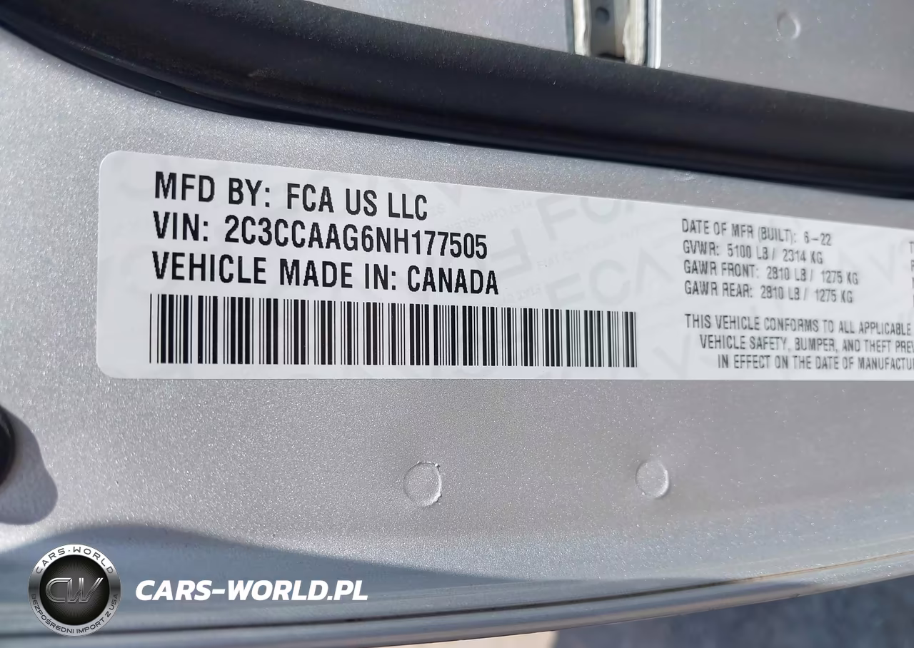 2022 Chrysler 300 Touring VIN:2C3CCAAG6NH177505 - 9