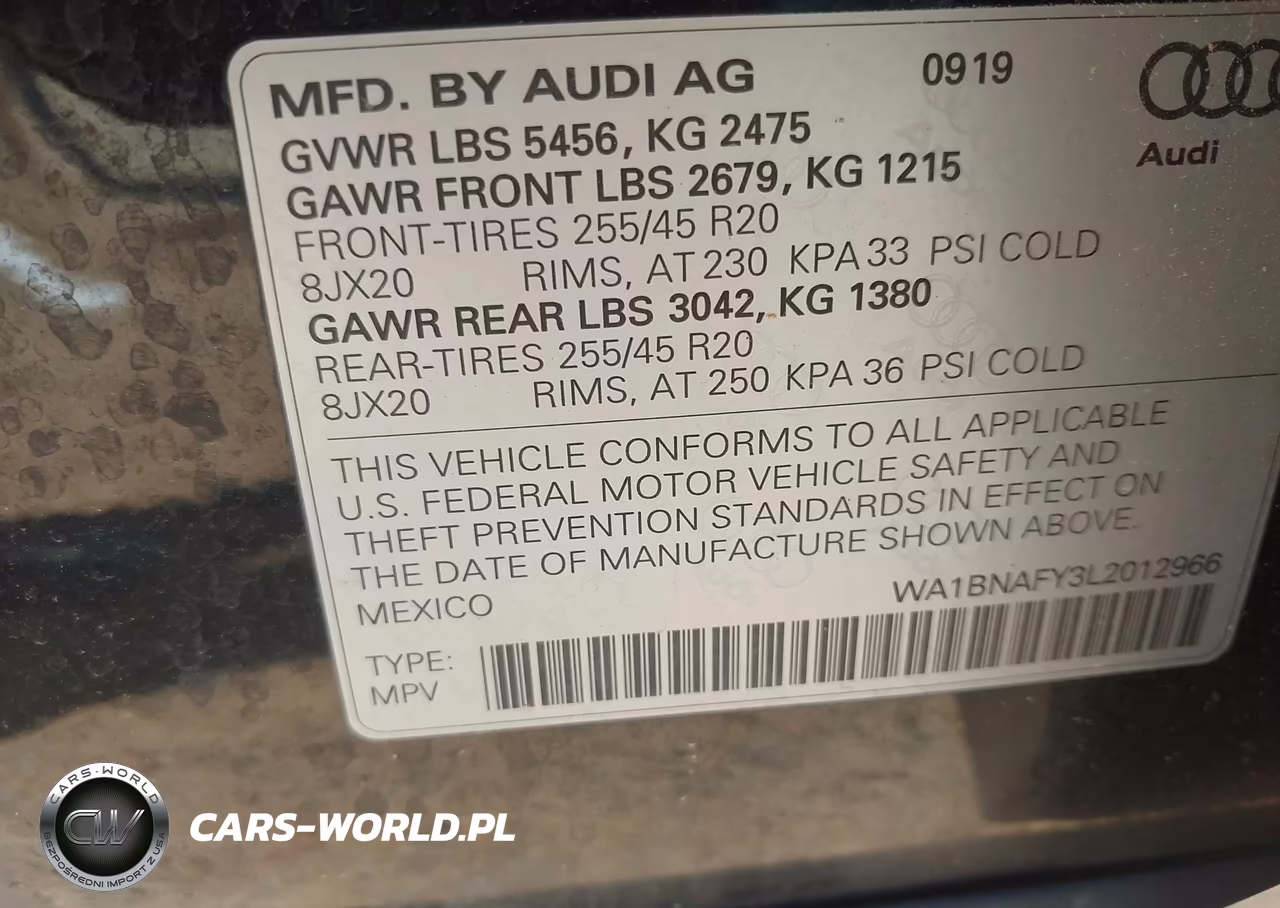 2020 Audi Q5 Premium Plus 45 Tfsi Quattro S Tronic VIN:WA1BNAFY3L2012966 - 9