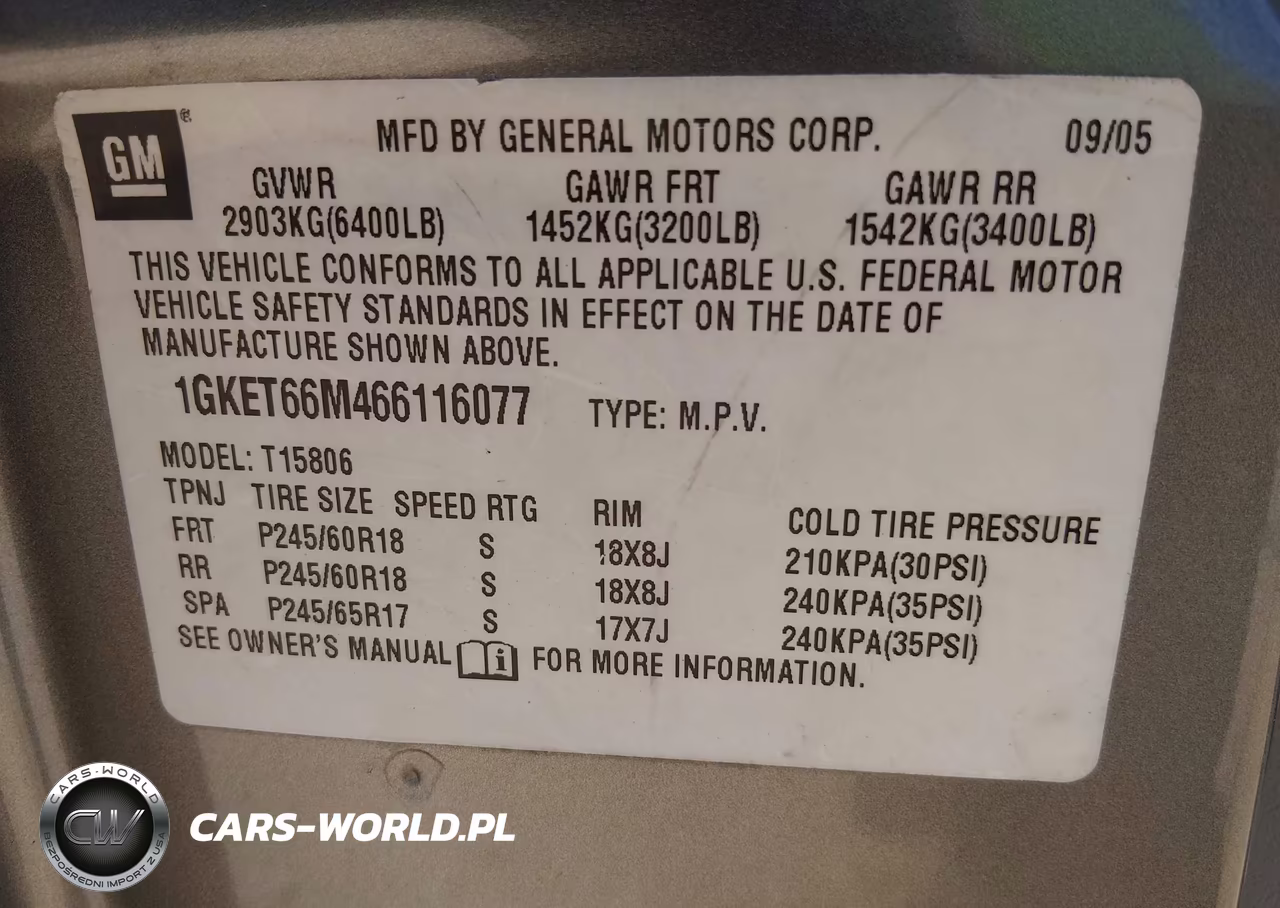 2006 GMC Envoy Xl Denali VIN:1GKET66M466116077 - 9
