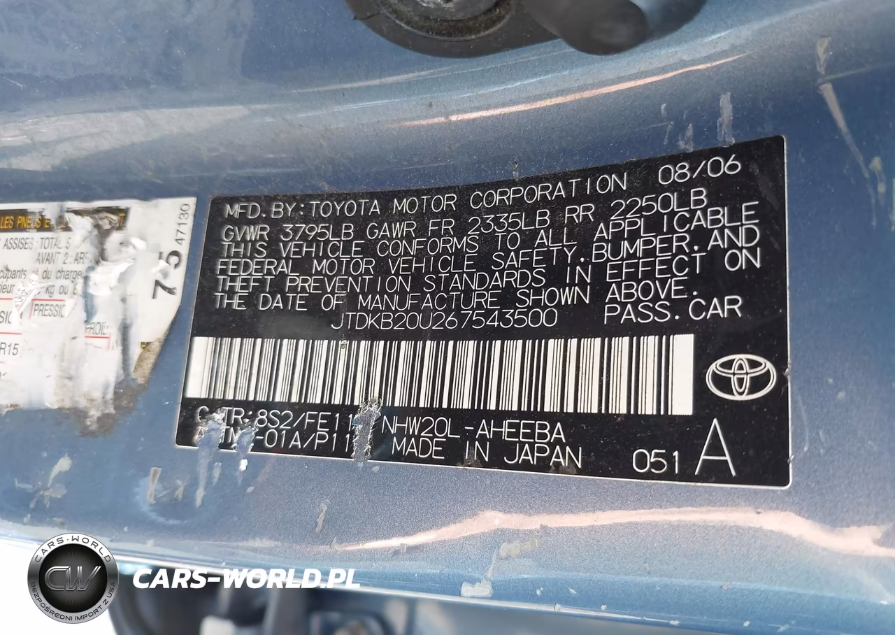 2006 Toyota Prius VIN:JTDKB20U267543500 - 9