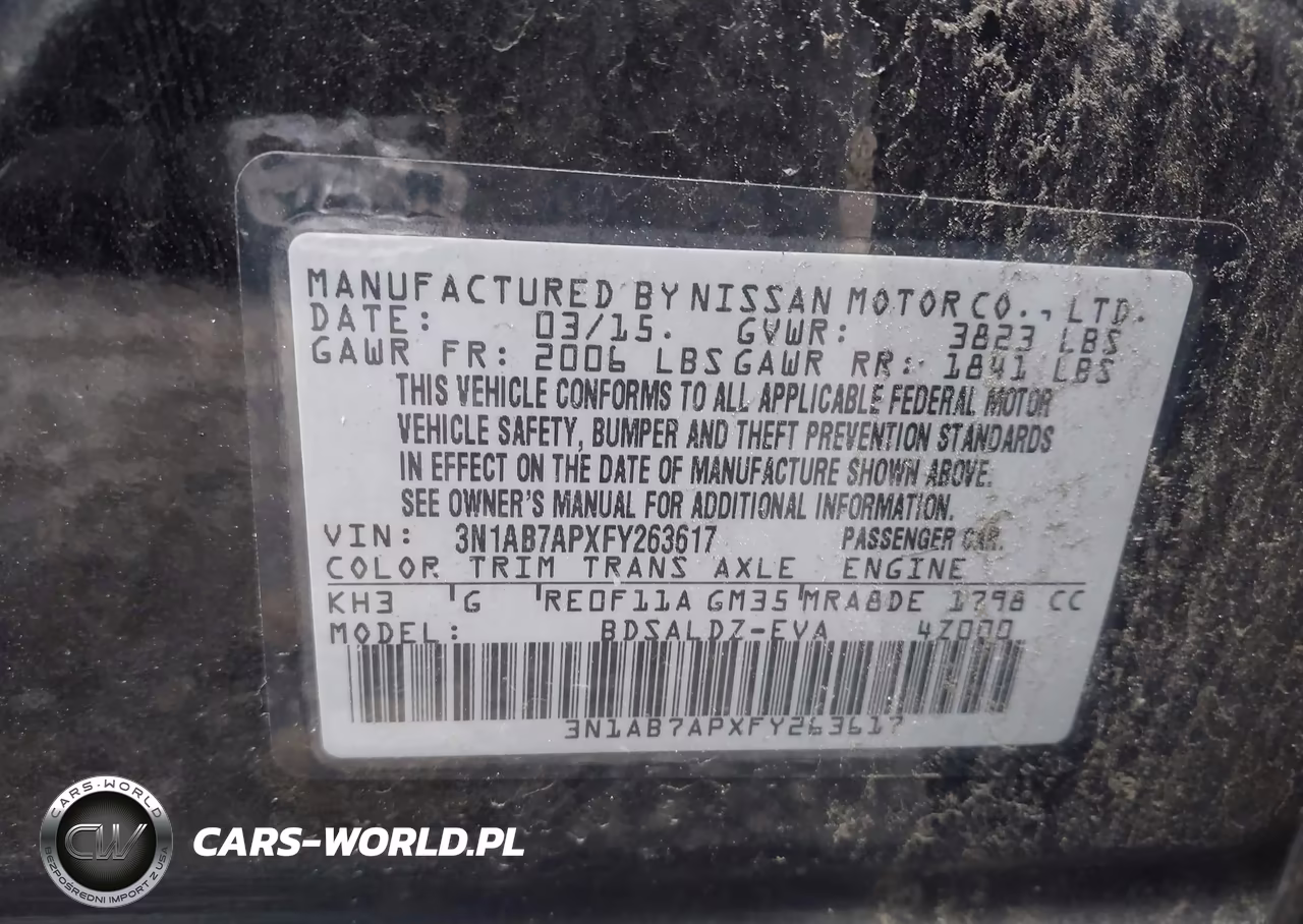 2015 Nissan Sentra Sv VIN:3N1AB7APXFY263617 - 9
