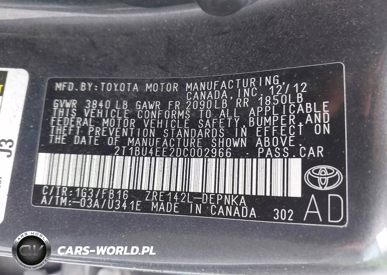 2013 Toyota Corolla Le VIN:2T1BU4EE2DC002966 - 9