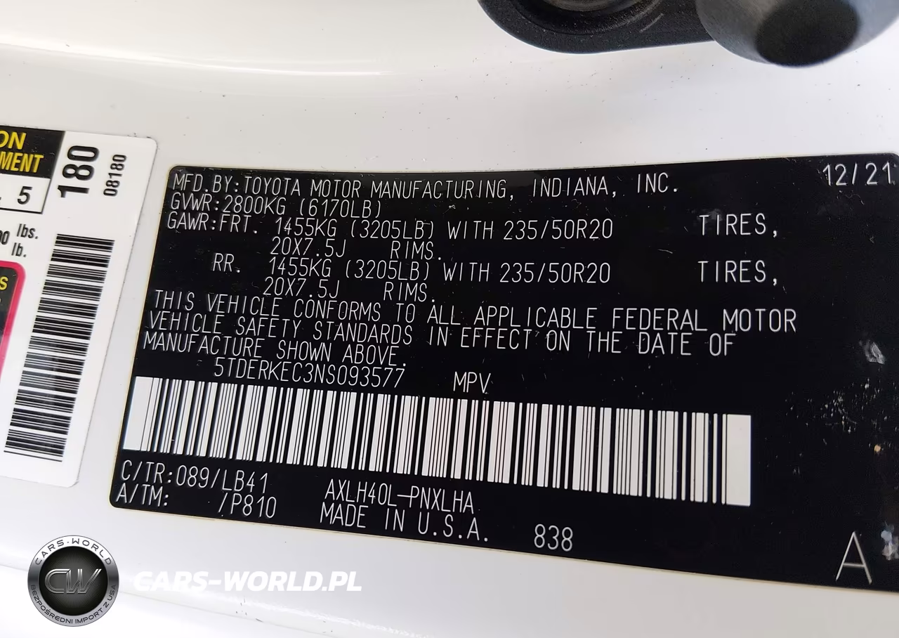 2022 Toyota Sienna Platinum VIN:5TDERKEC3NS093577 - 9