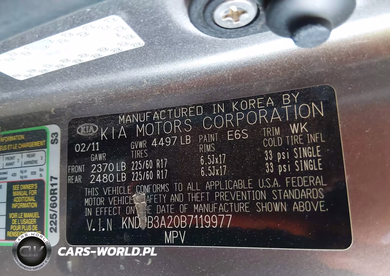 2011 Kia Sportage Lx VIN:KNDPB3A20B7119977 - 9