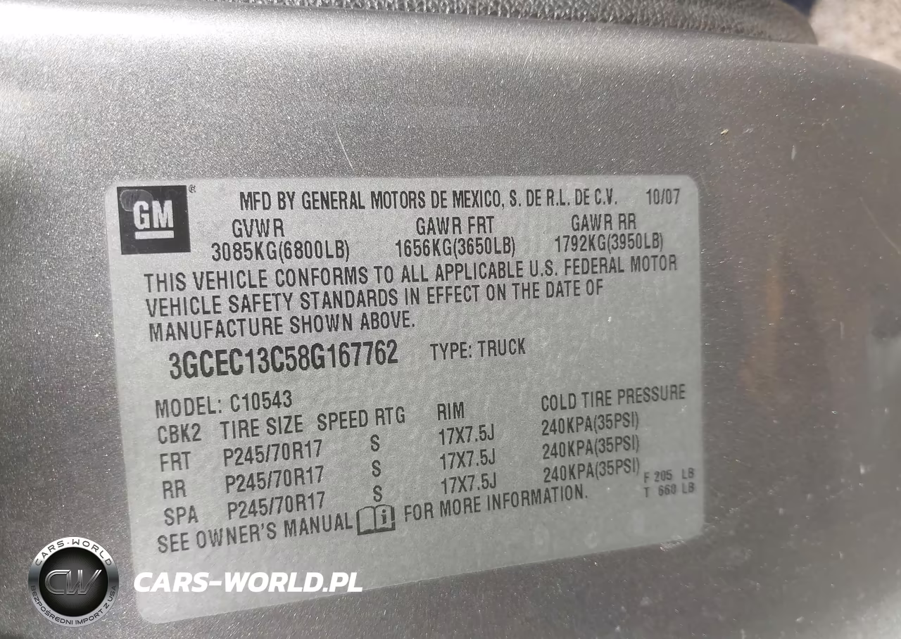 2008 Chevrolet Silverado 1500 Lt1 VIN:3GCEC13C58G167762 - 9