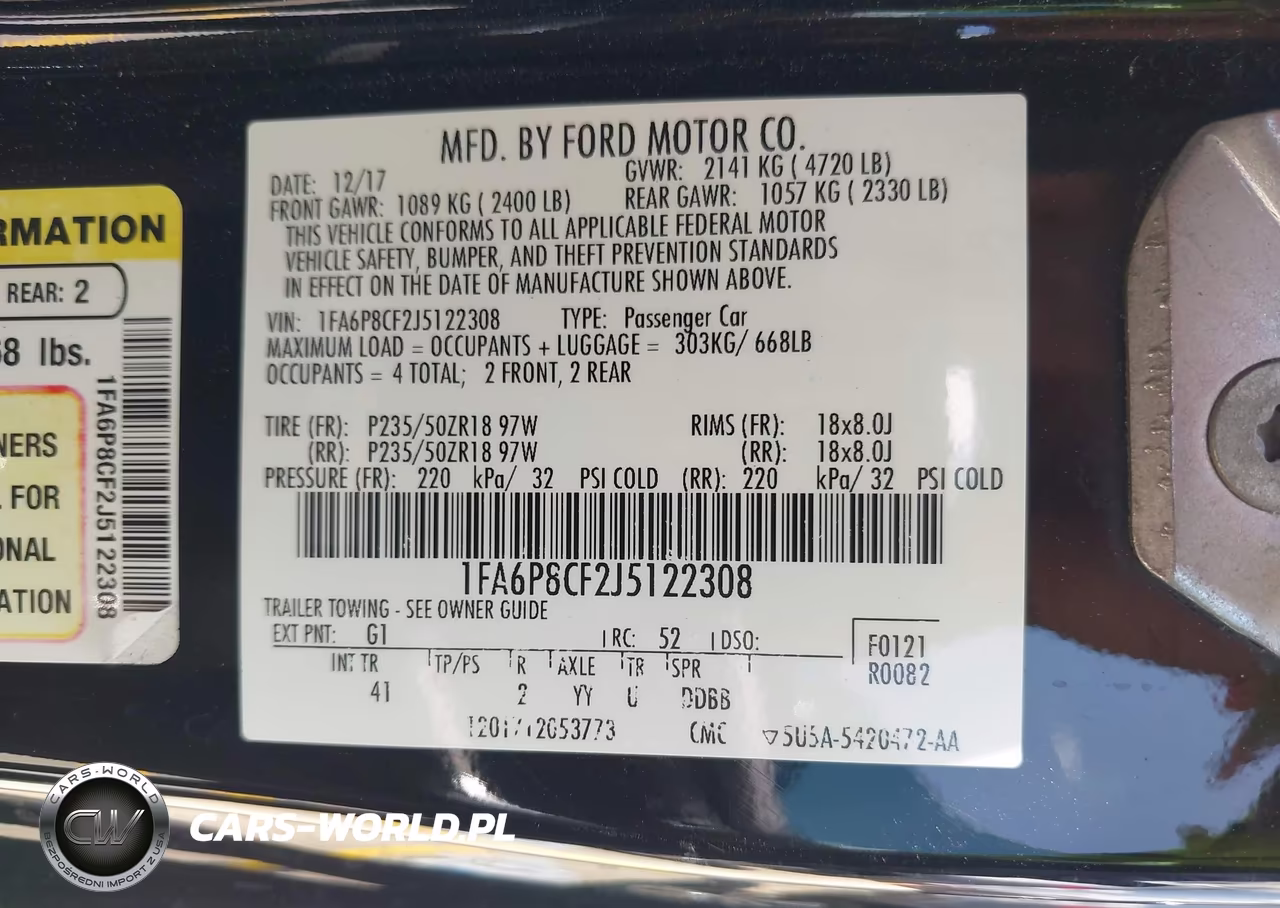 2018 Ford Mustang Gt Premium VIN:1FA6P8CF2J5122308 - 9