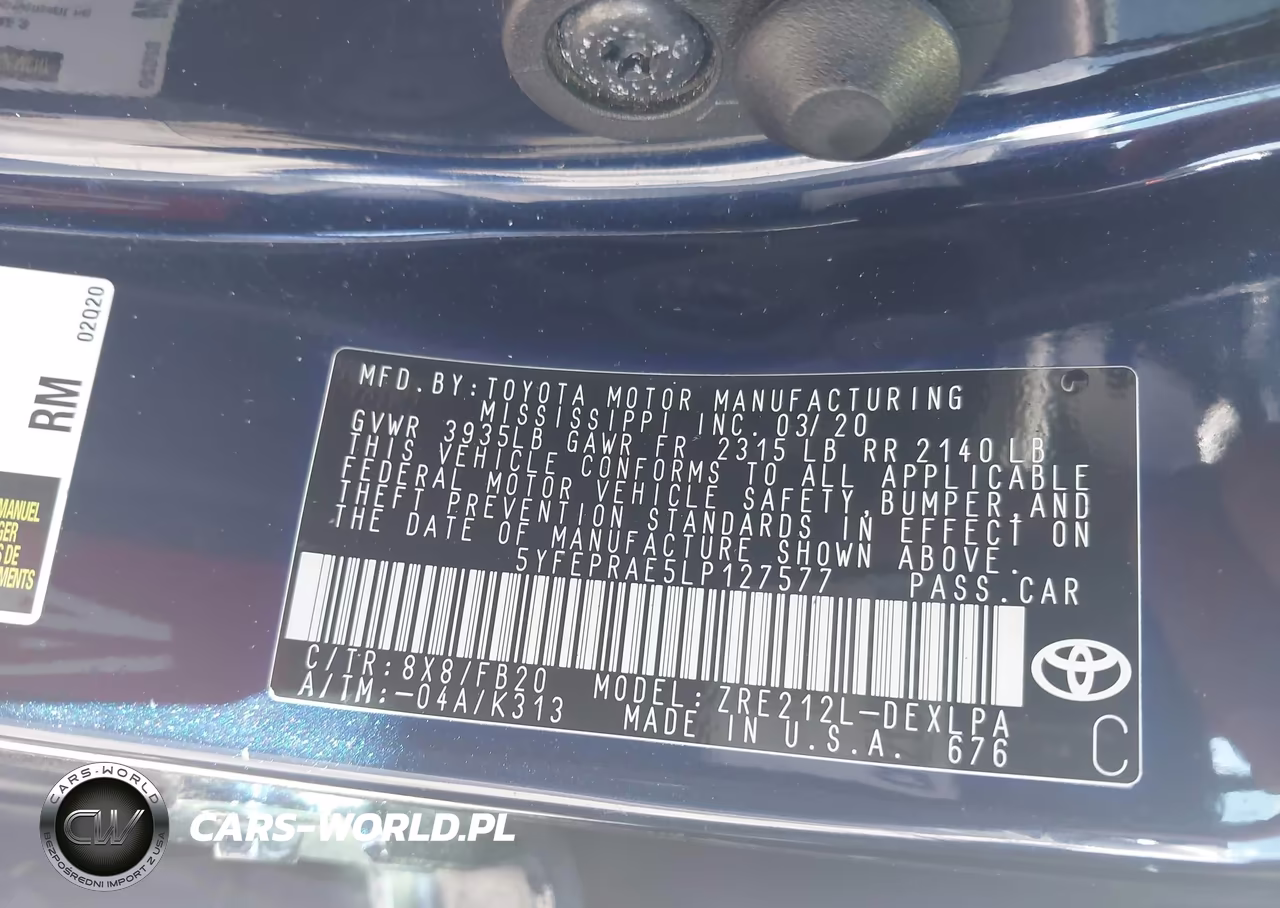 2020 Toyota Corolla Le VIN:5YFEPRAE5LP127577 - 9