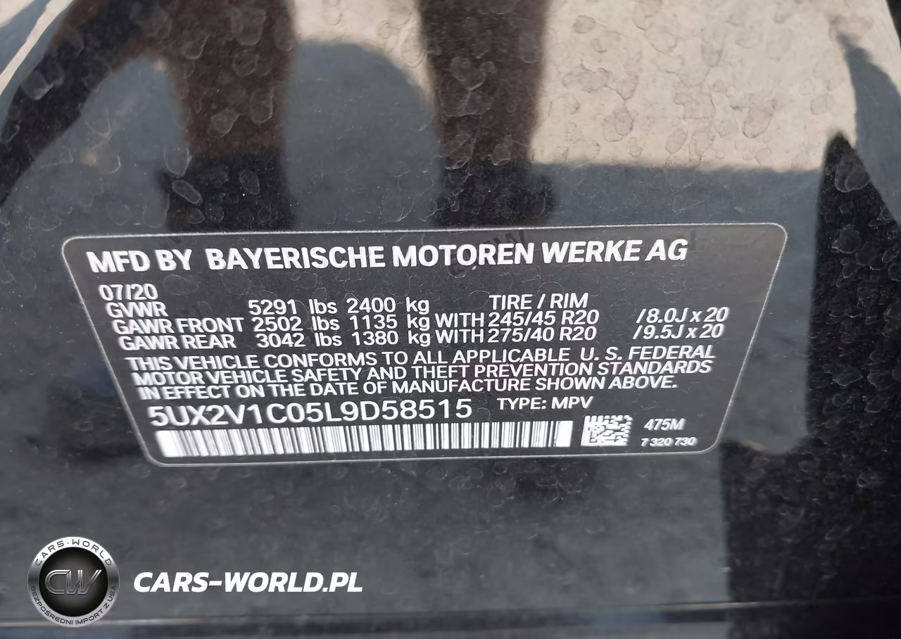 2020 BMW X4 xDrive30I VIN:5UX2V1C05L9D58515 - 9