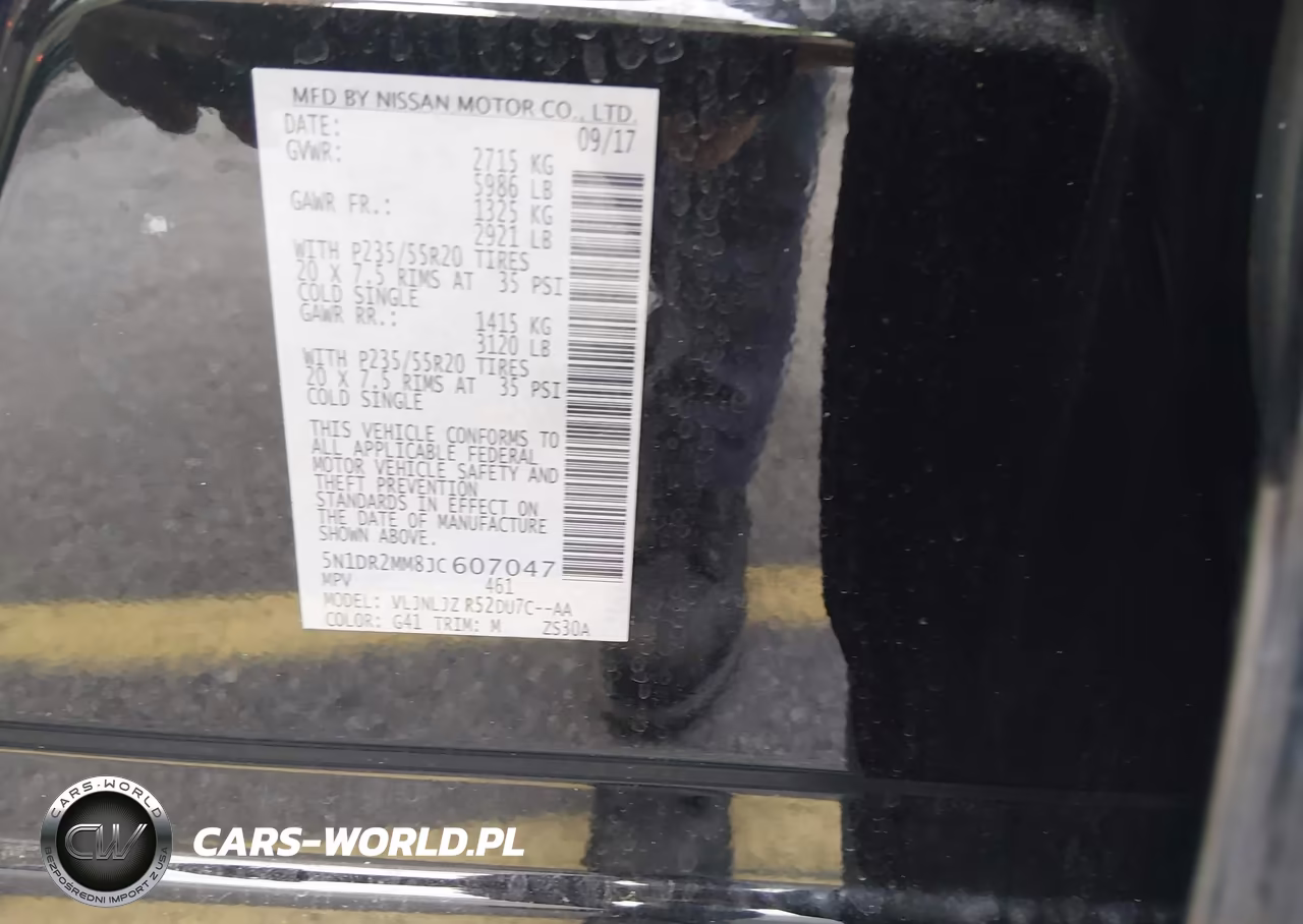 2018 Nissan Pathfinder Platinum VIN:5N1DR2MM8JC607047 - 9