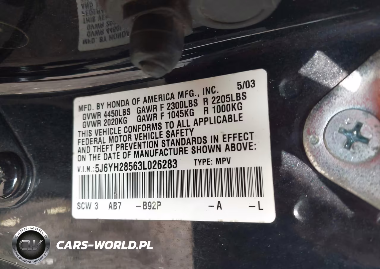 2003 Honda Element Ex VIN:5J6YH28563L026283 - 9