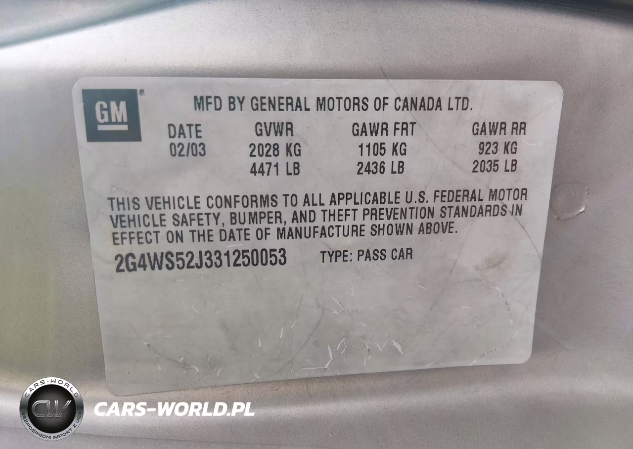 2003 Buick Century Custom VIN:2G4WS52J331250053 - 9