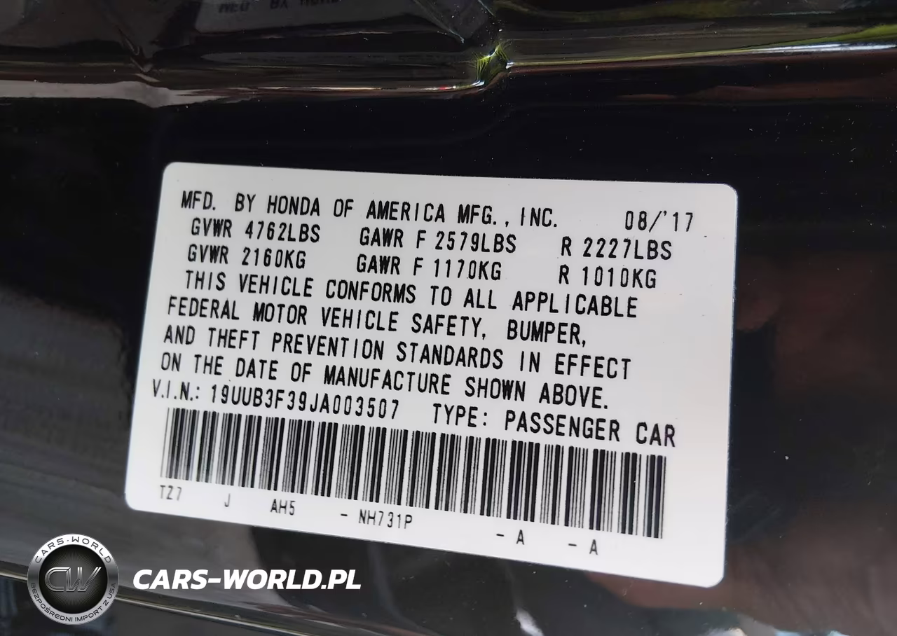 2018 Acura Tlx VIN:19UUB3F39JA003507 - 9