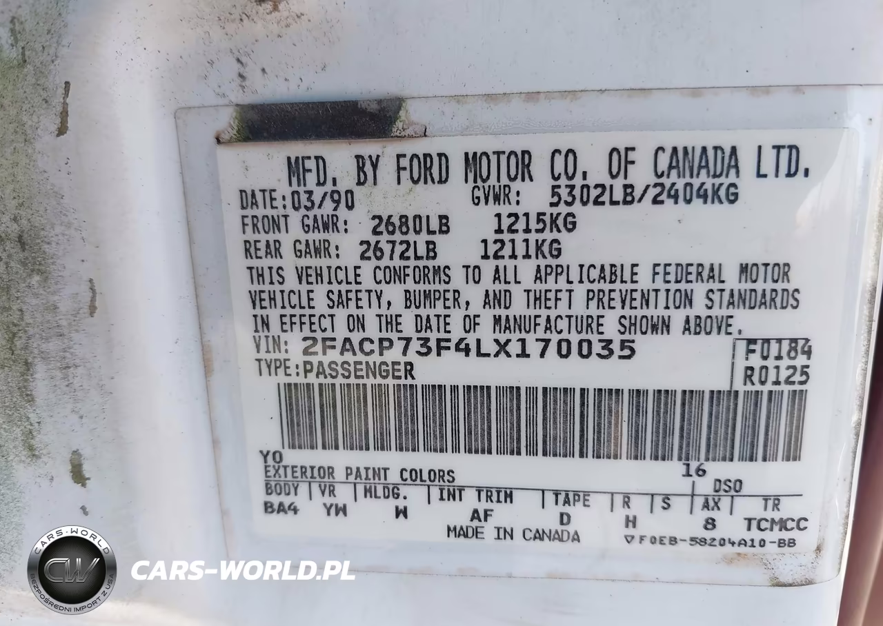 1990 Ford Crown Victoria VIN:2FACP73F4LX170035 - 9