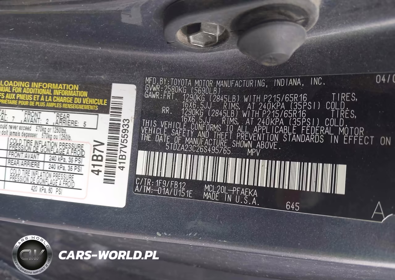 2006 Toyota Sienna Ce VIN:5TDZA23C26S495765 - 9