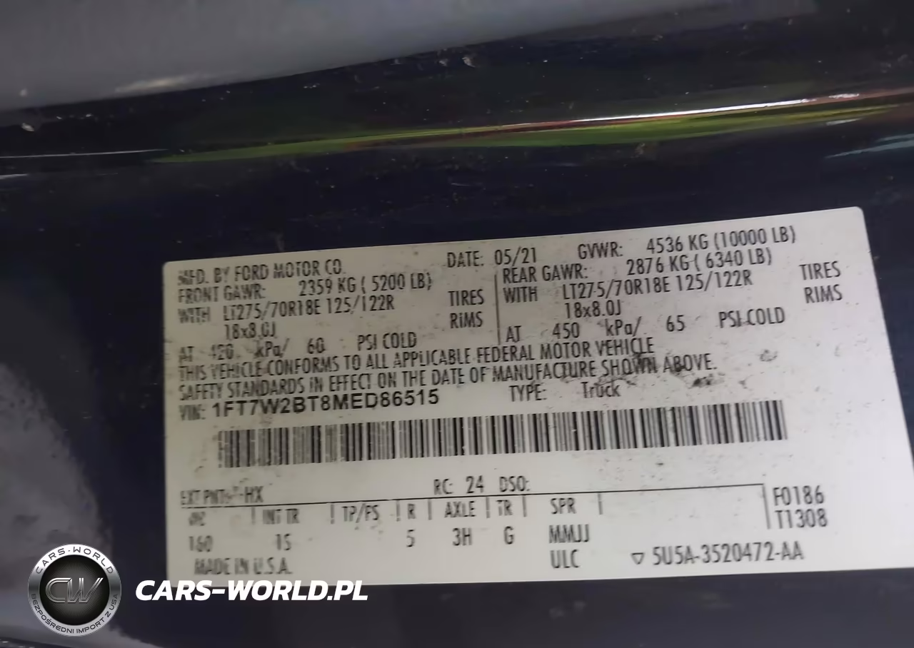 2021 Ford F-250 Xl VIN:1FT7W2BT8MED86515 - 9