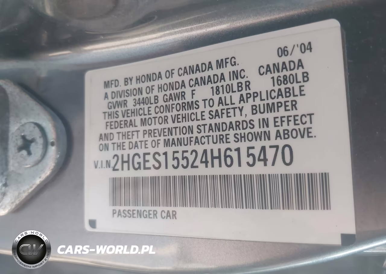 2004 Honda Civic Lx VIN:2HGES15524H615470 - 9