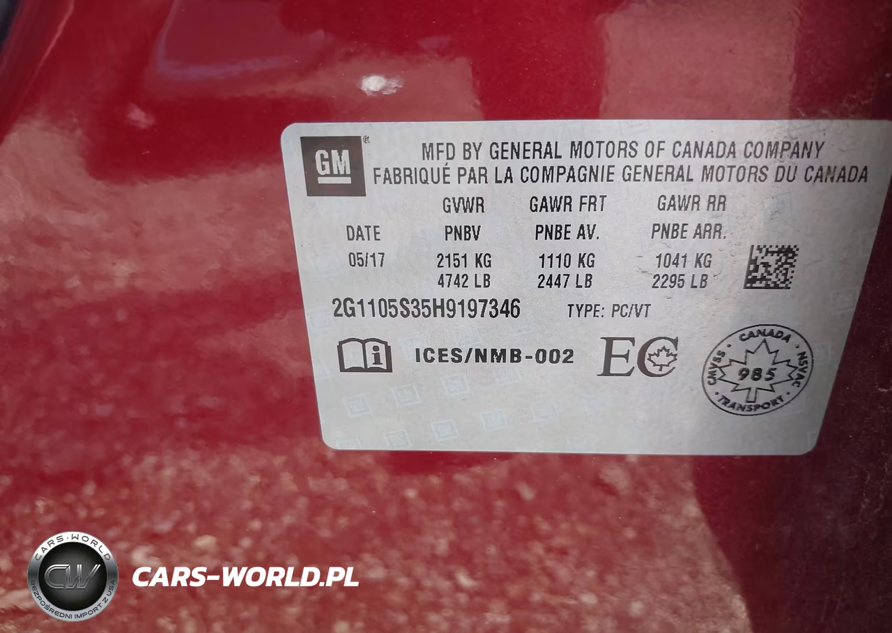 2017 Chevrolet Impala 1Lt VIN:2G1105S35H9197346 - 9