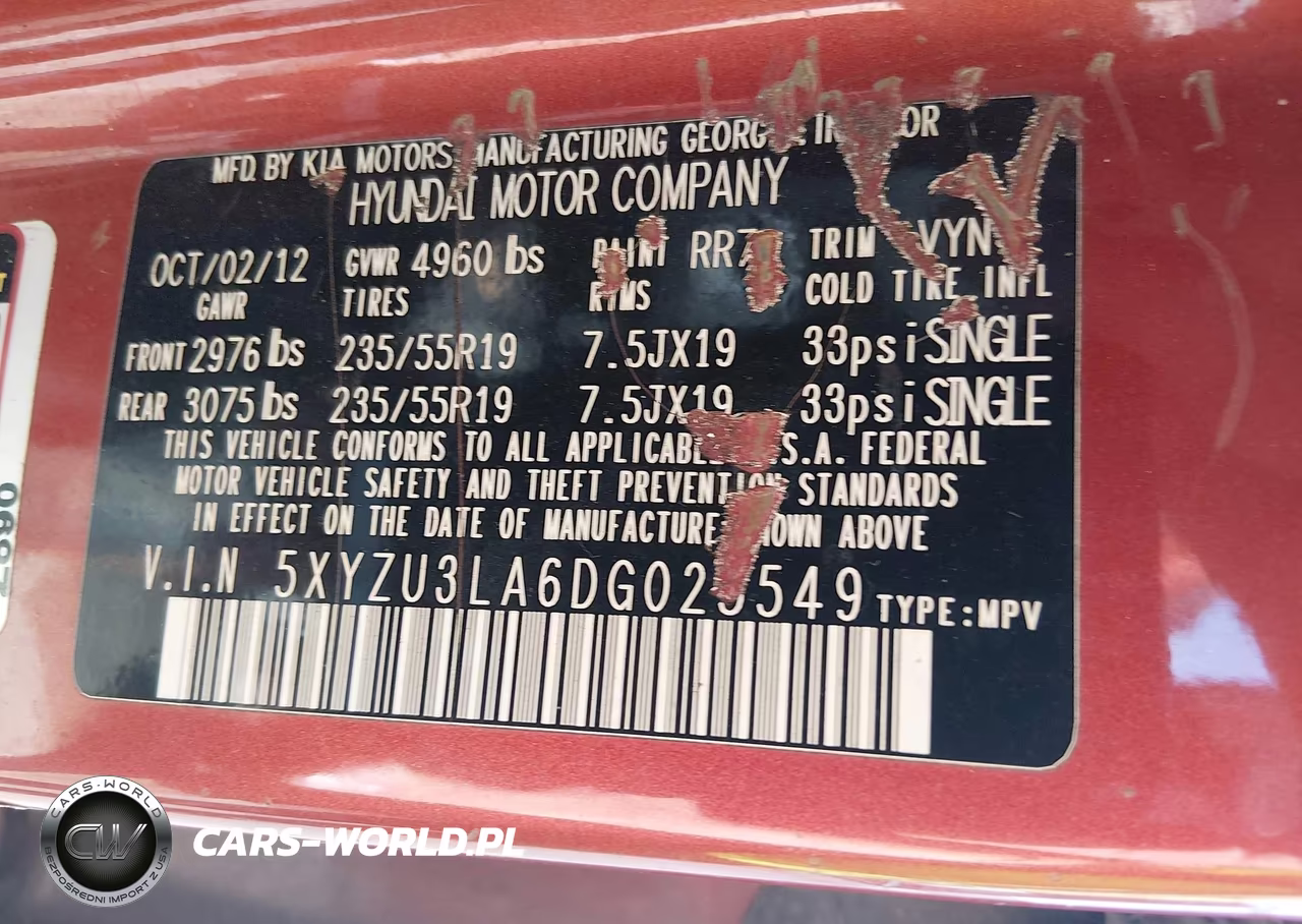 2013 Hyundai Santa Fe Sport 2.0T VIN:5XYZU3LA6DG025549 - 9