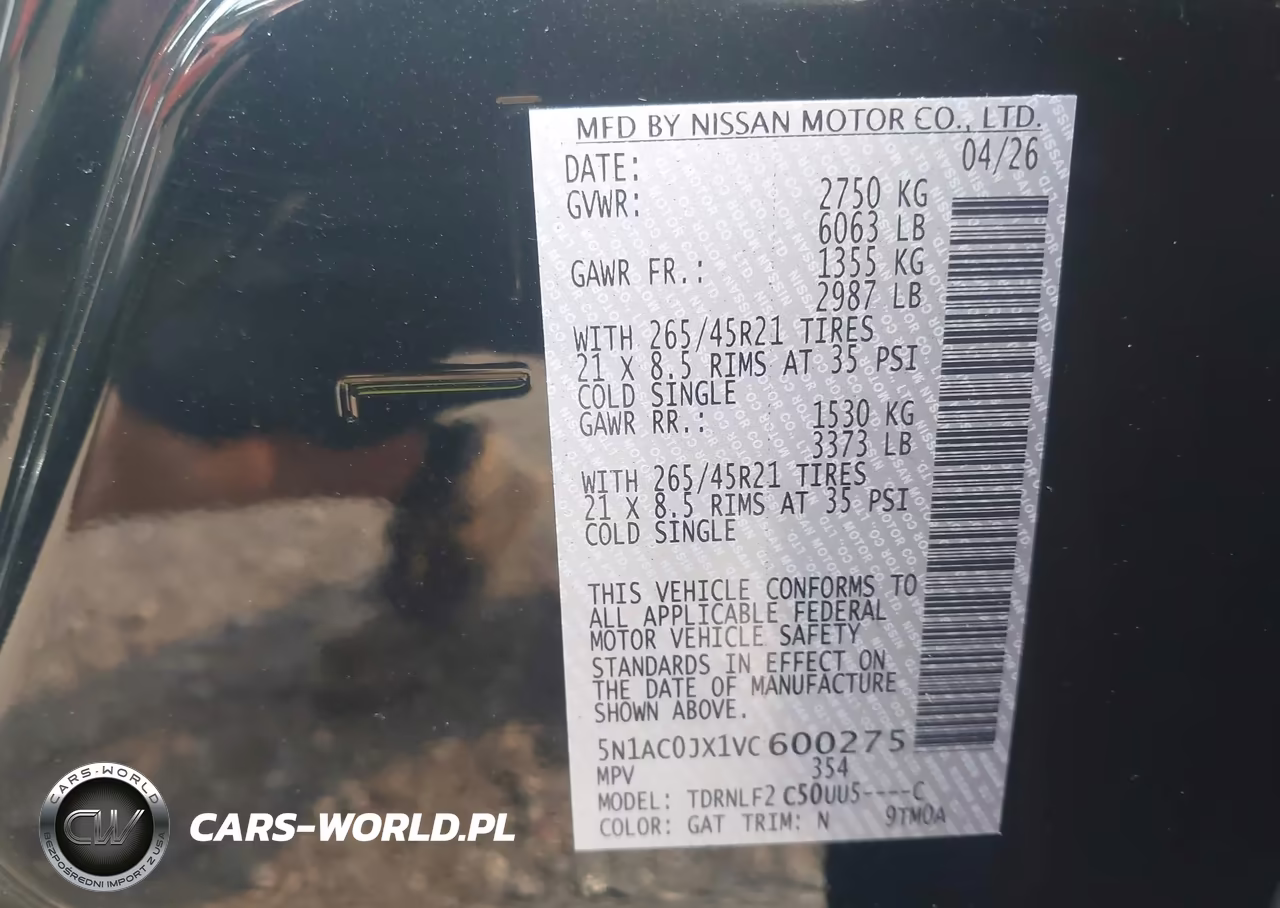 2027 Infiniti Qx65 VIN:5N1AC0JX1VC600275 - 9