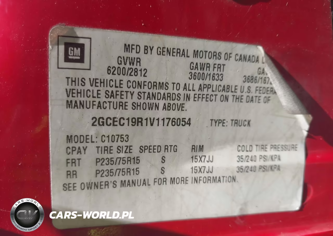 1997 Chevrolet C1500 Fleetside VIN:2GCEC19R1V1176054 - 9