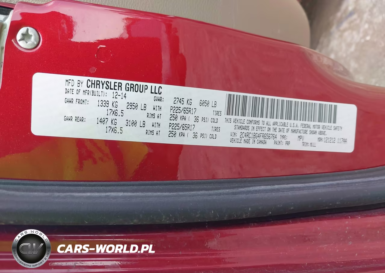 2015 Chrysler Town & Country Touring VIN:2C4RC1BG4FR656764 - 9