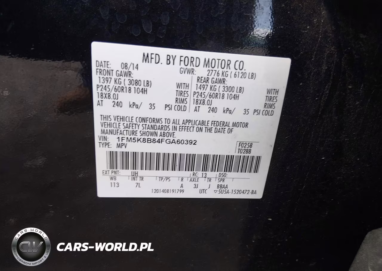 2015 Ford Explorer VIN:1FM5K8B84FGA60392 - 9