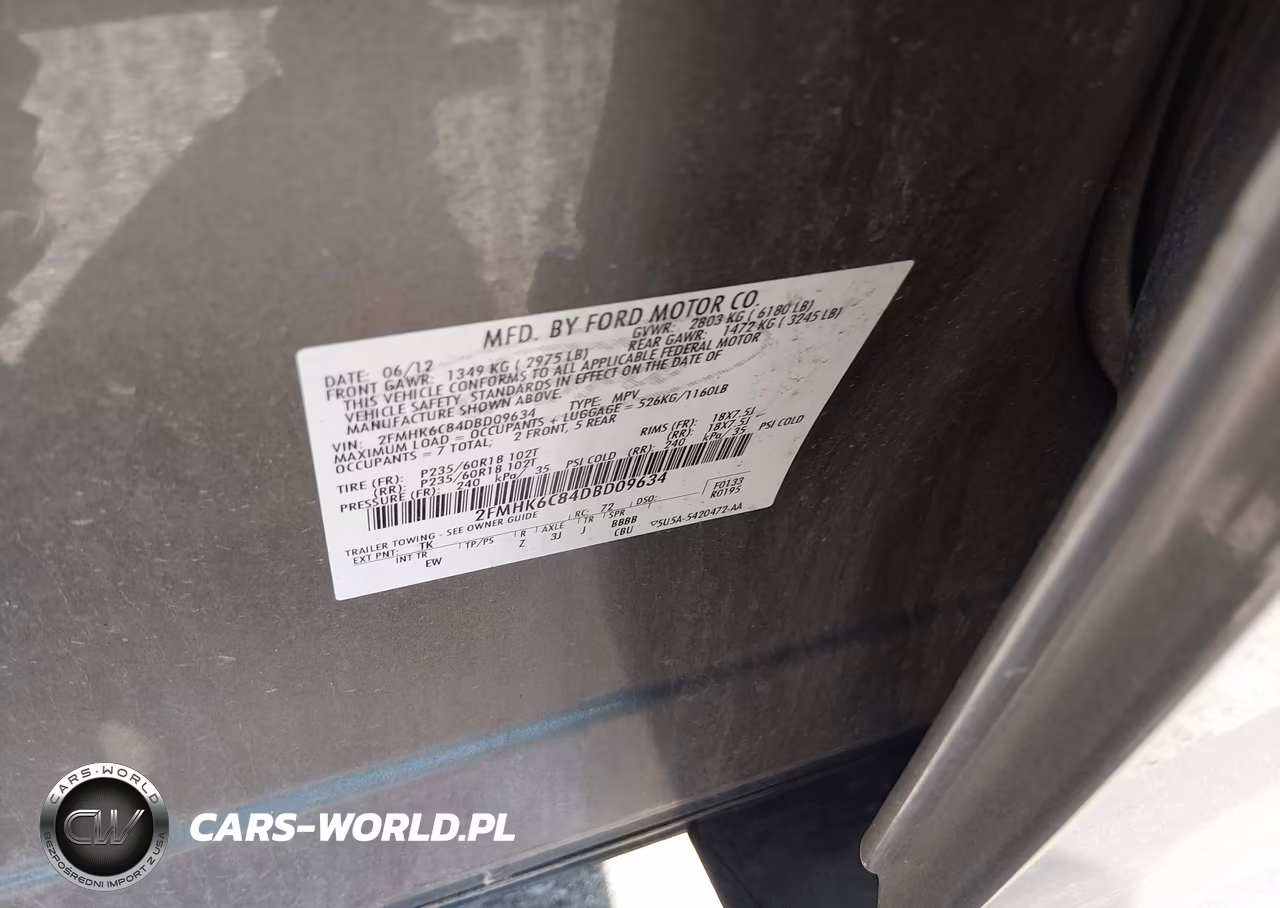 2013 Ford Flex Sel VIN:2FMHK6C84DBD09634 - 9