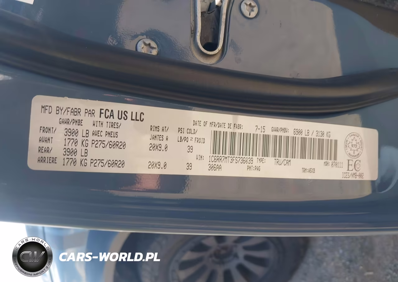 2015 Ram 1500 Sport VIN:1C6RR7MT3FS736039 - 9
