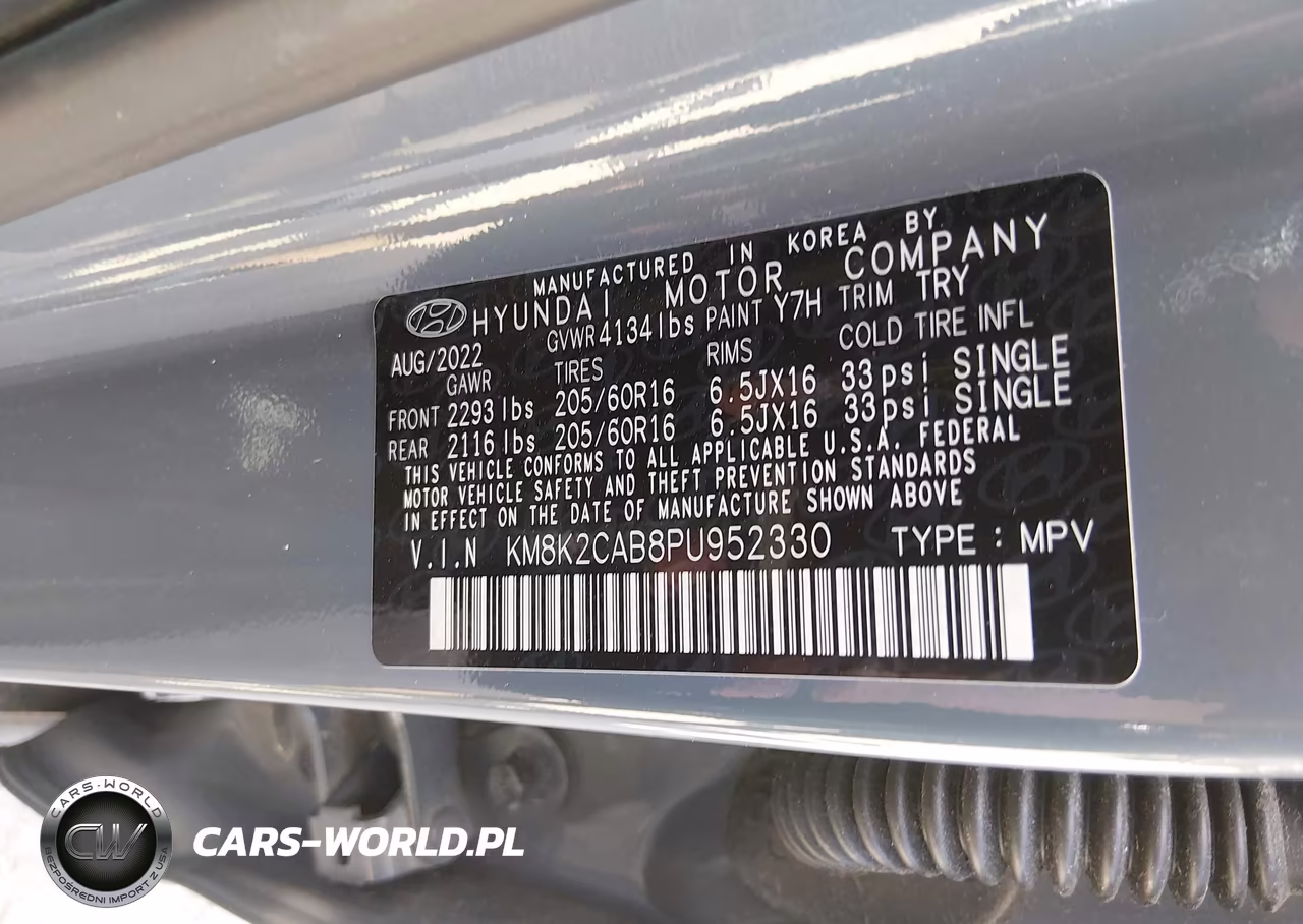 2023 Hyundai Kona Se VIN:KM8K2CAB8PU952330 - 9