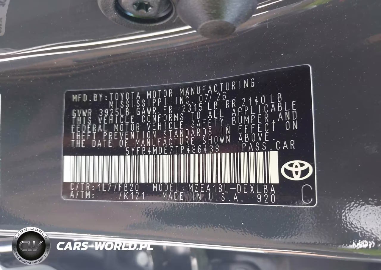 2026 Toyota Corolla Le VIN:5YFB4MDE7TP486438 - 9