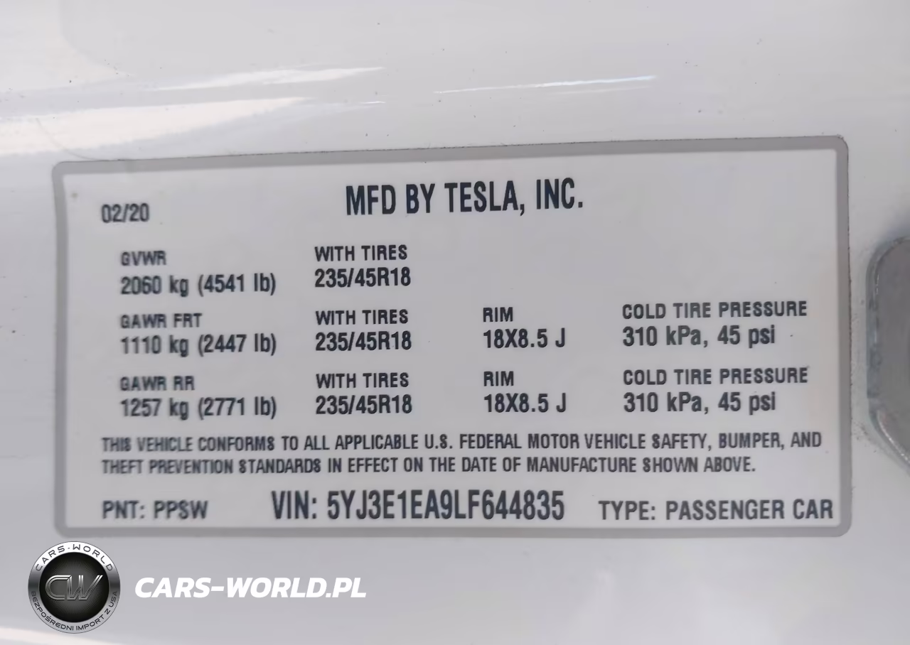 2020 Tesla Model 3 Standard Range Plus Rear-Wheel Drive-Standard Range Rear-Wheel Drive VIN:5YJ3E1EA9LF644835 - 9