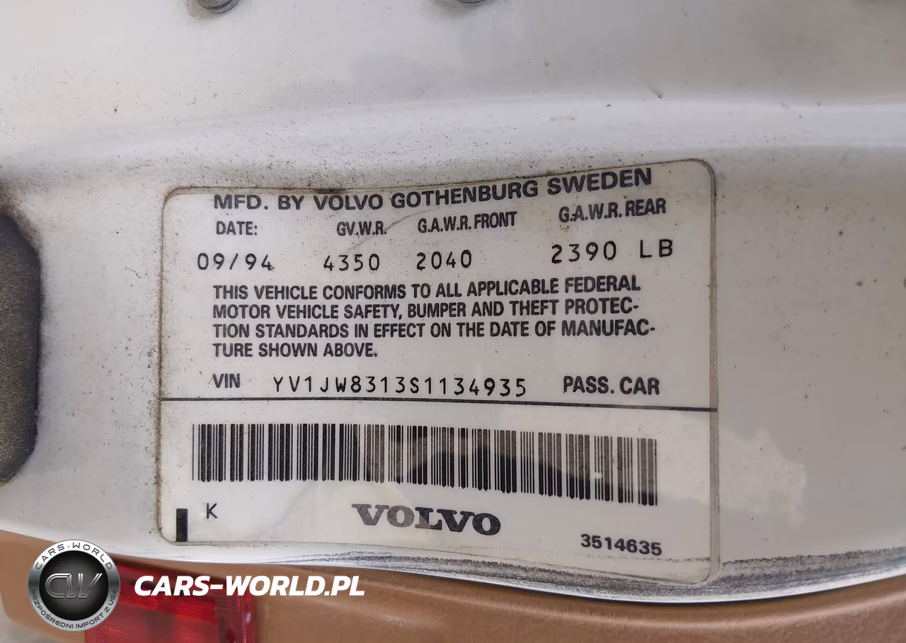 1995 Volvo 940 VIN:YV1JW8313S1134935 - 9