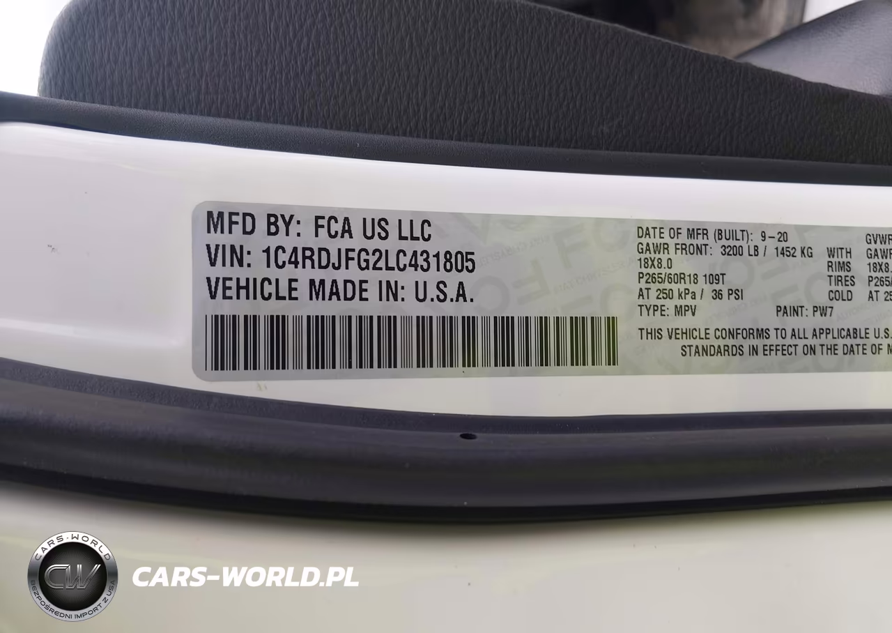 2020 Dodge Durango Pursuit Awd VIN:1C4RDJFG2LC431805 - 9