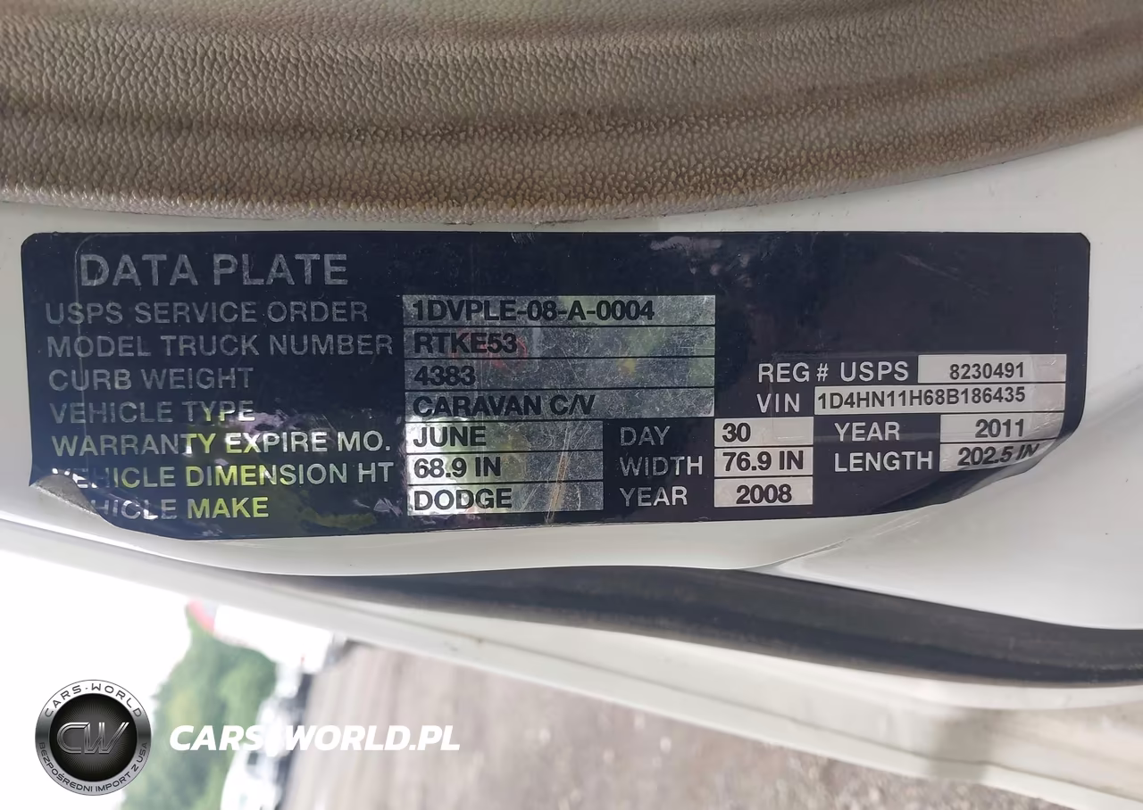 2008 Dodge Grand Caravan Cv VIN:1D4HN11H68B186435 - 9