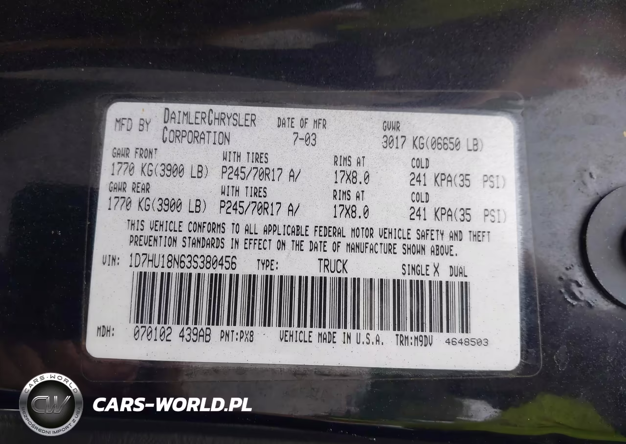 2003 Dodge Ram 1500 Slt-Laramie-St VIN:1D7HU18N63S380456 - 9