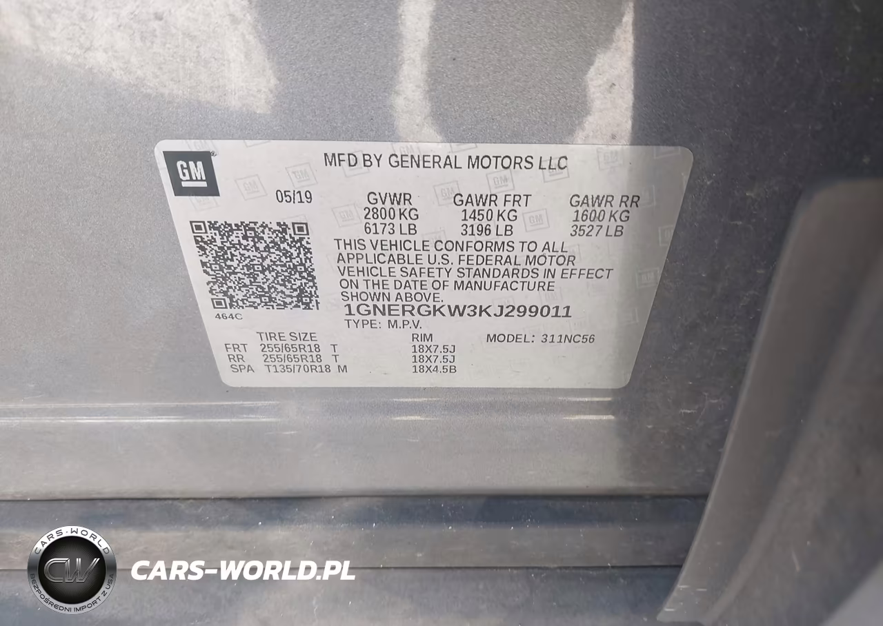 2019 Chevrolet Traverse 1Lt VIN:1GNERGKW3KJ299011 - 9
