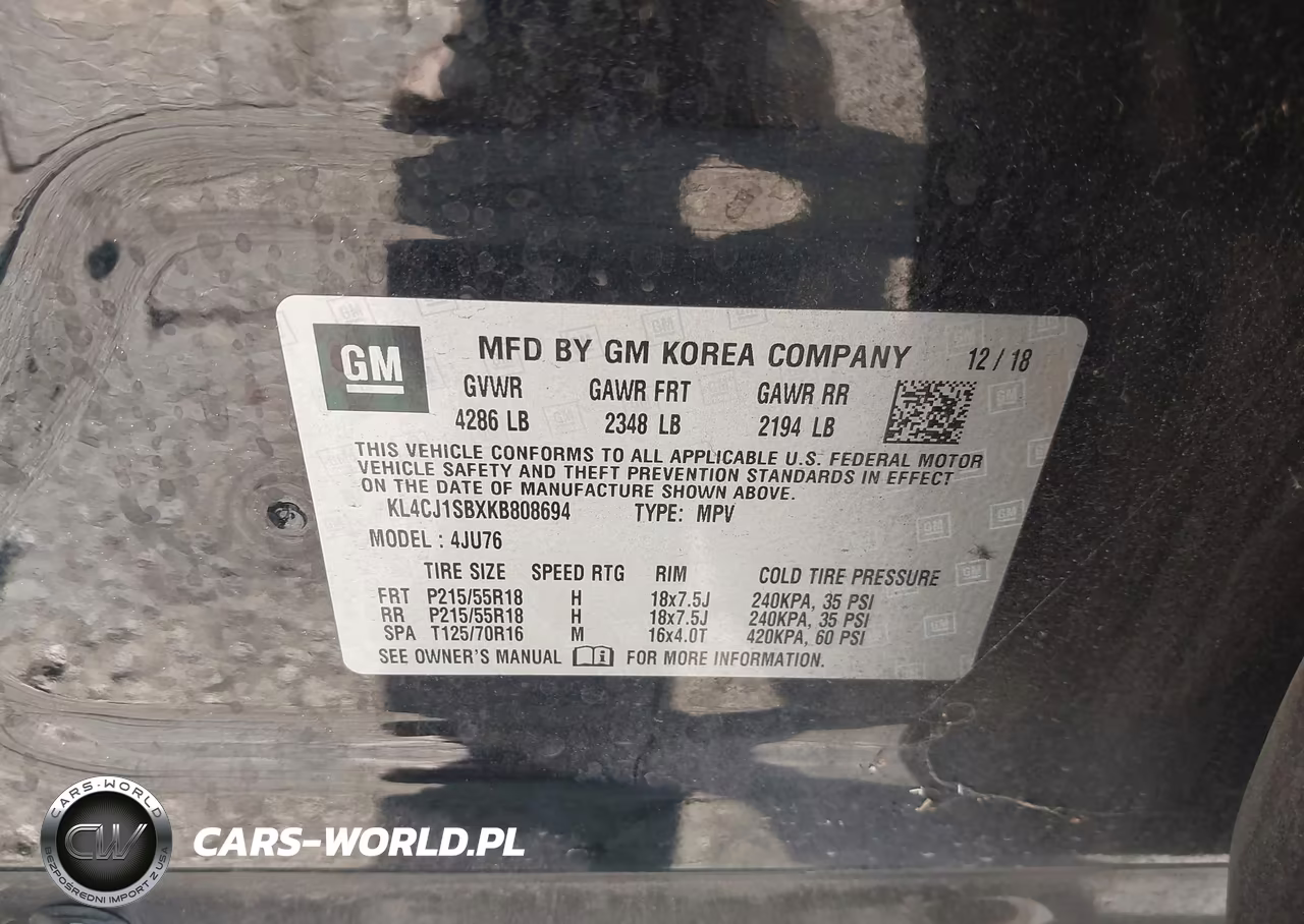 2019 Buick Encore Fwd Sport Touring VIN:KL4CJ1SBXKB808694 - 9