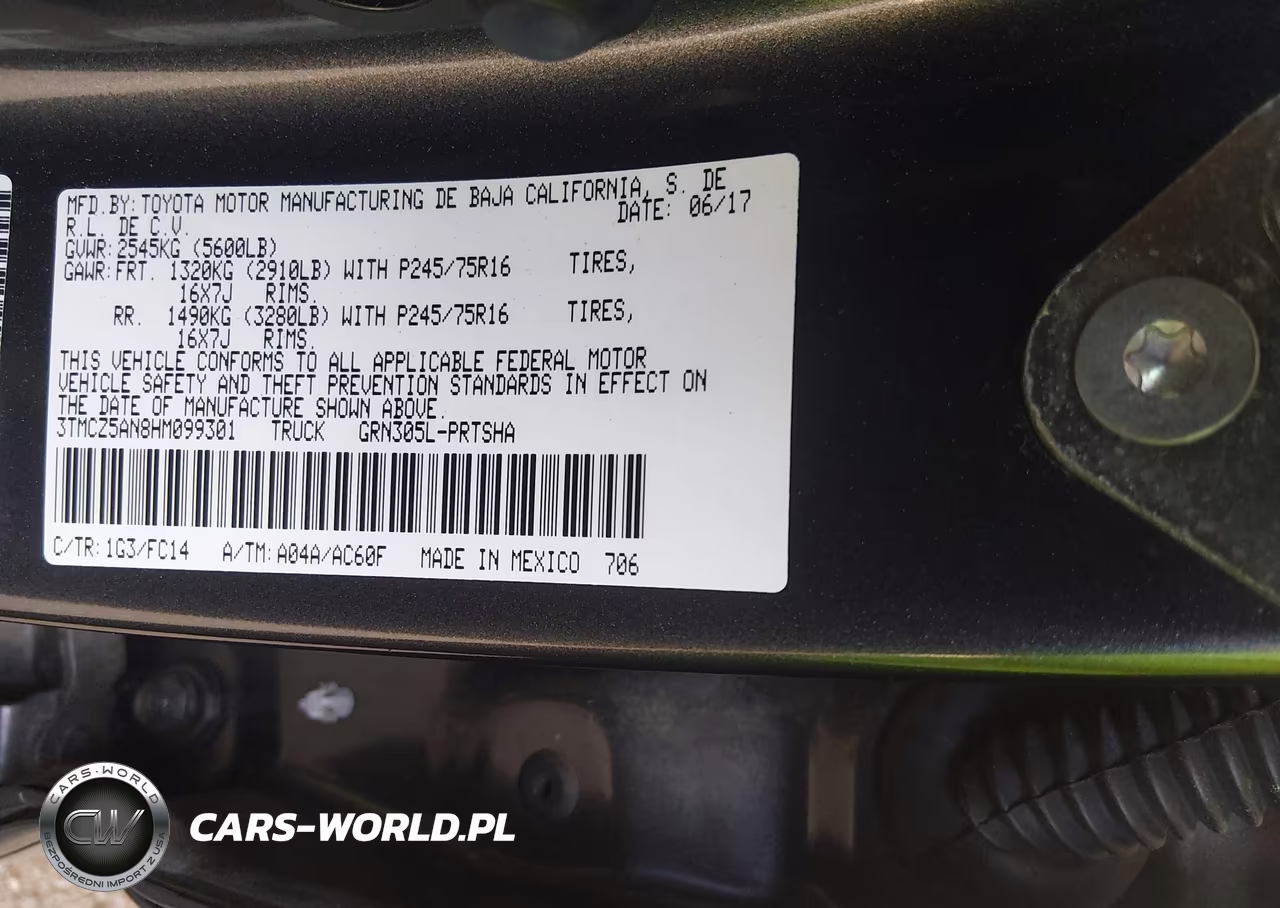 2017 Toyota Tacoma Sr5 V6 VIN:3TMCZ5AN8HM099301 - 9