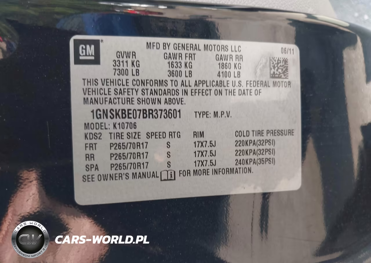 2011 Chevrolet Tahoe Lt VIN:1GNSKBE07BR373601 - 9
