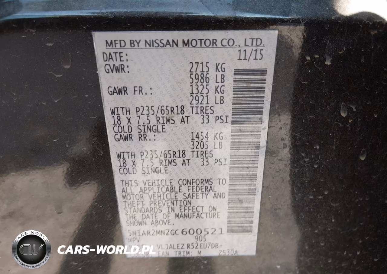2016 Nissan Pathfinder Sv VIN:5N1AR2MN2GC600521 - 9