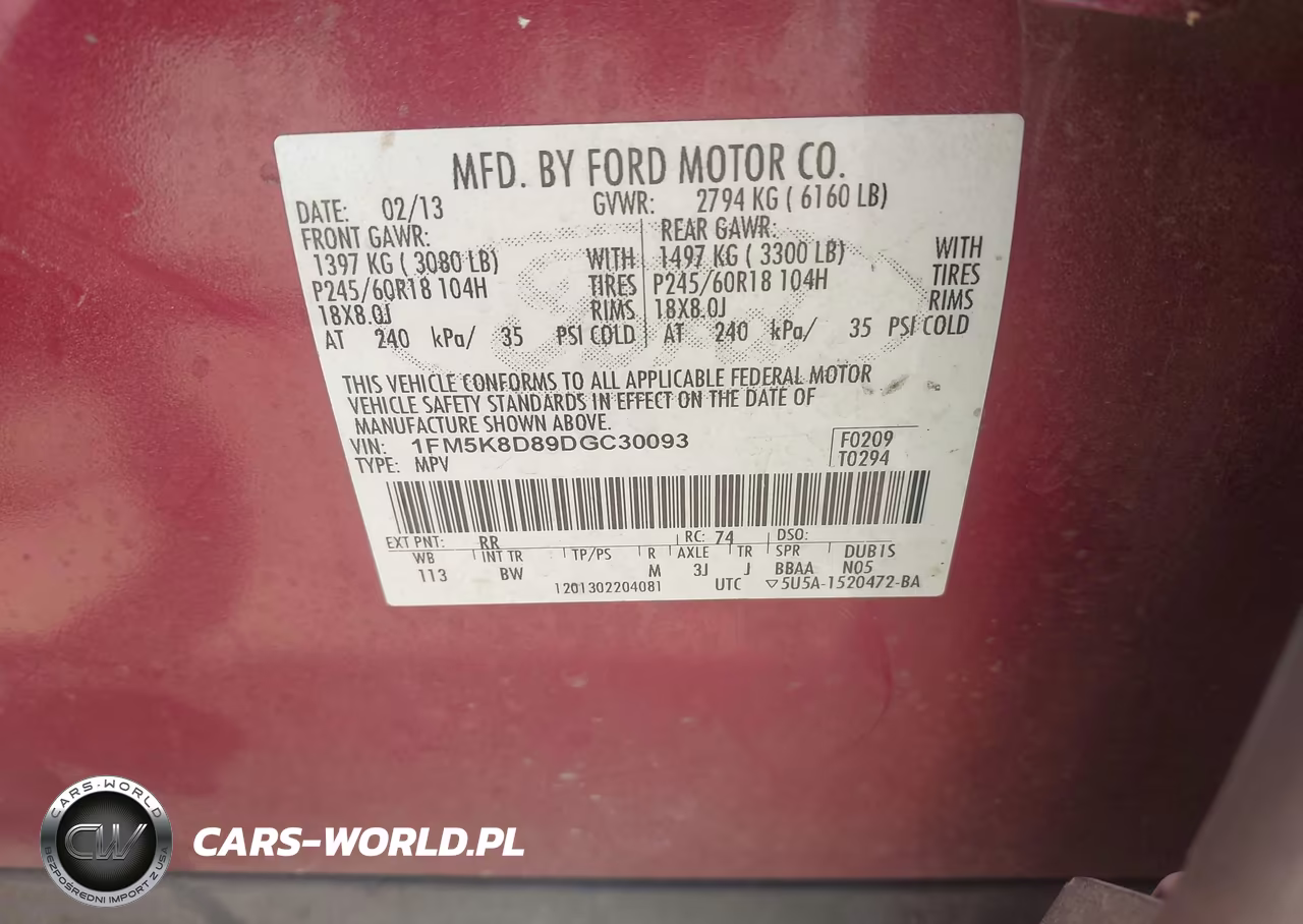 2013 Ford Explorer Xlt VIN:1FM5K8D89DGC30093 - 9